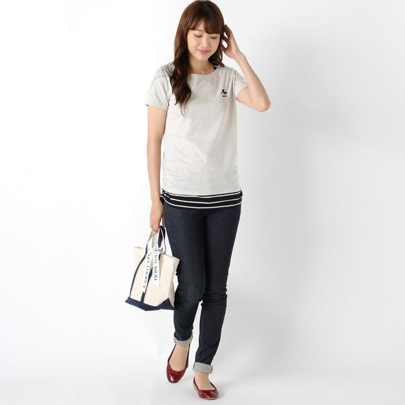 ミッキー切替フェイクレイヤードＴシャツ