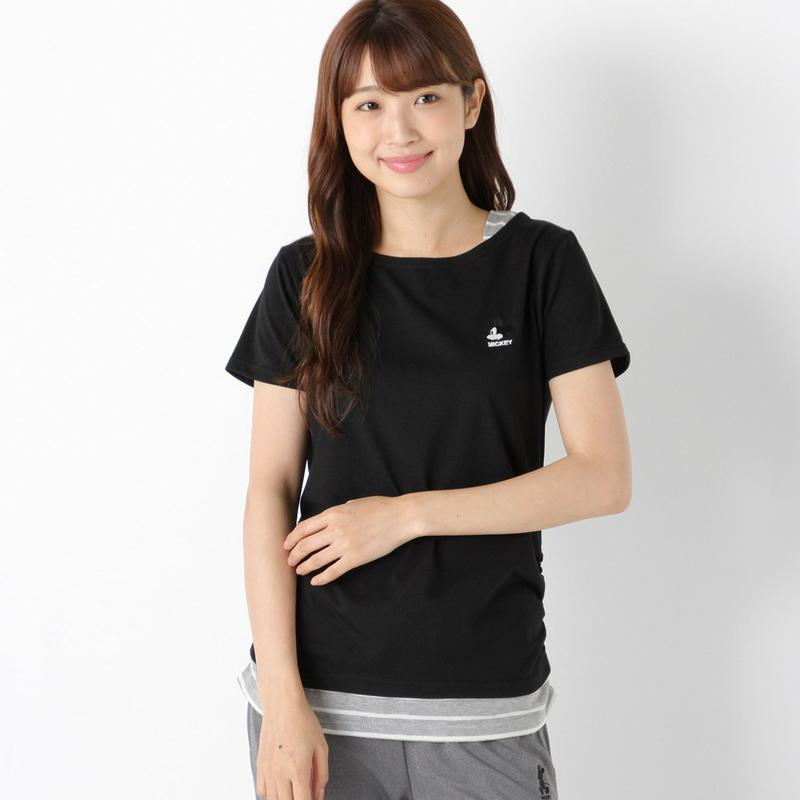 ミッキー切替フェイクレイヤードＴシャツ