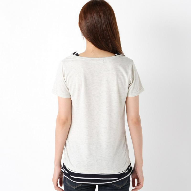 ミッキー切替フェイクレイヤードＴシャツ