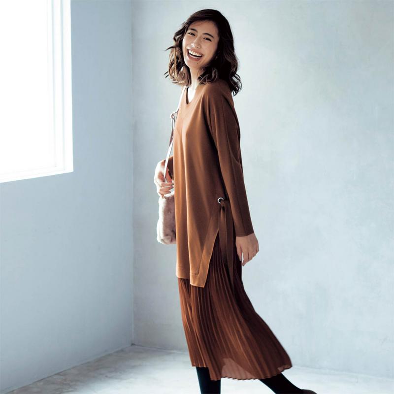 起毛ポンチドッキングワンピース【パーソナルカラー／ＳＰＲＩＮＧ】