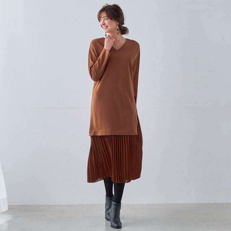 起毛ポンチドッキングワンピース【パーソナルカラー／ＳＰＲＩＮＧ】