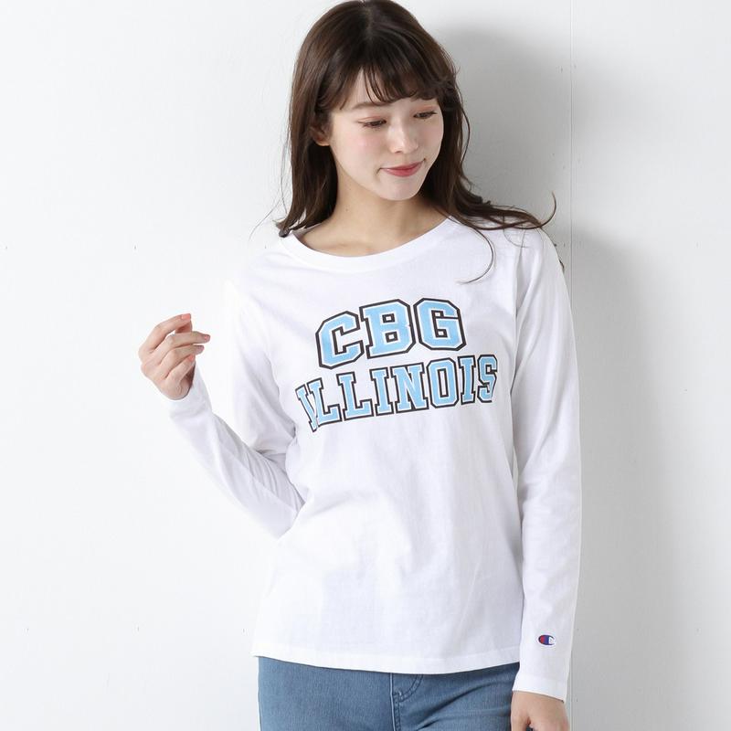 長袖プリントＴシャツ☆ロゴ刺繍入り