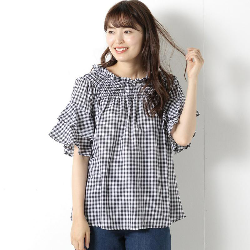 【３／２５（水）で販売終了】フリル袖ブラウス