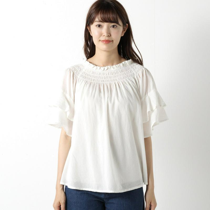 【３／２５（水）で販売終了】フリル袖ブラウス