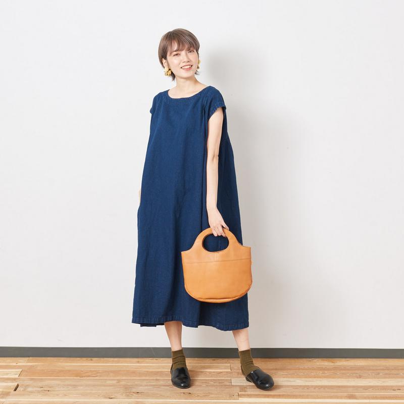 綿麻デニム素材のフレンチスリーブワンピース（ディージーワイ/D*g*y）
