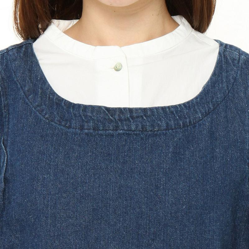 綿麻デニム素材のフレンチスリーブワンピース（ディージーワイ/D*g*y）