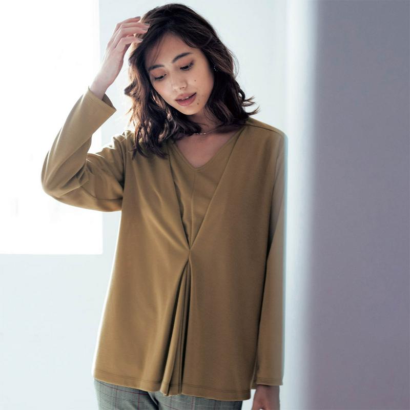 すっきり見えタックカットソーチュニック【パーソナルカラー／ＳＰＲＩＮＧ】