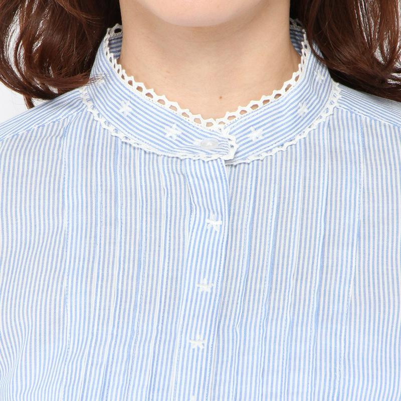 ピンタック刺繍使いシャツチュニック