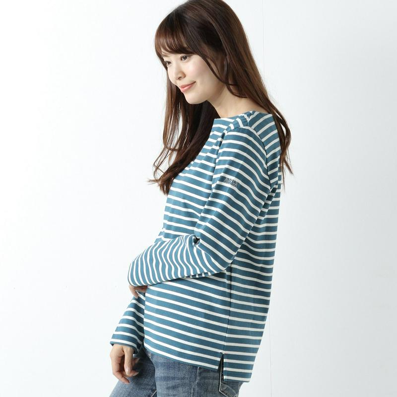 【吸汗速乾】バスクボーダー長袖Ｔシャツ