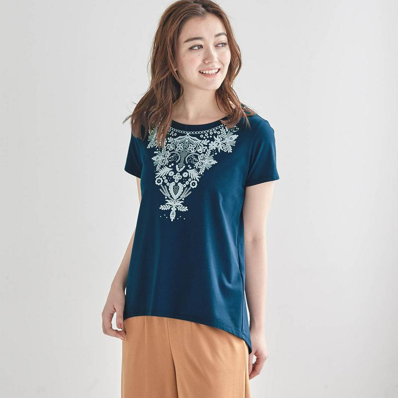 【３／２５（水）で販売終了】前後差チュニックＴシャツ