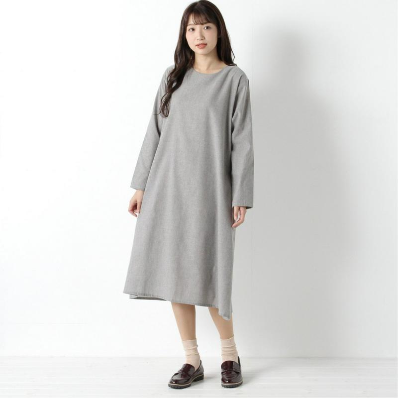 着回しやすい◎コットン起毛素材のベーシックワンピース