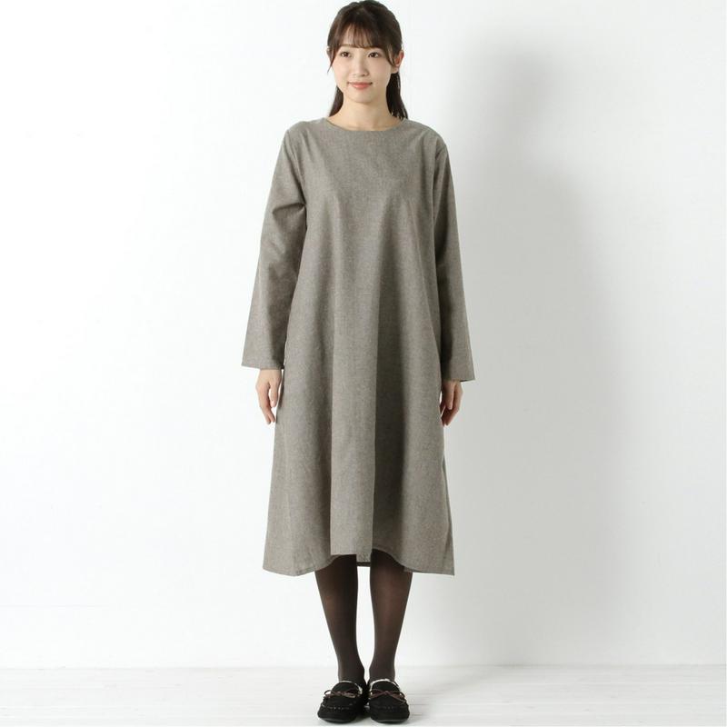 着回しやすい◎コットン起毛素材のベーシックワンピース