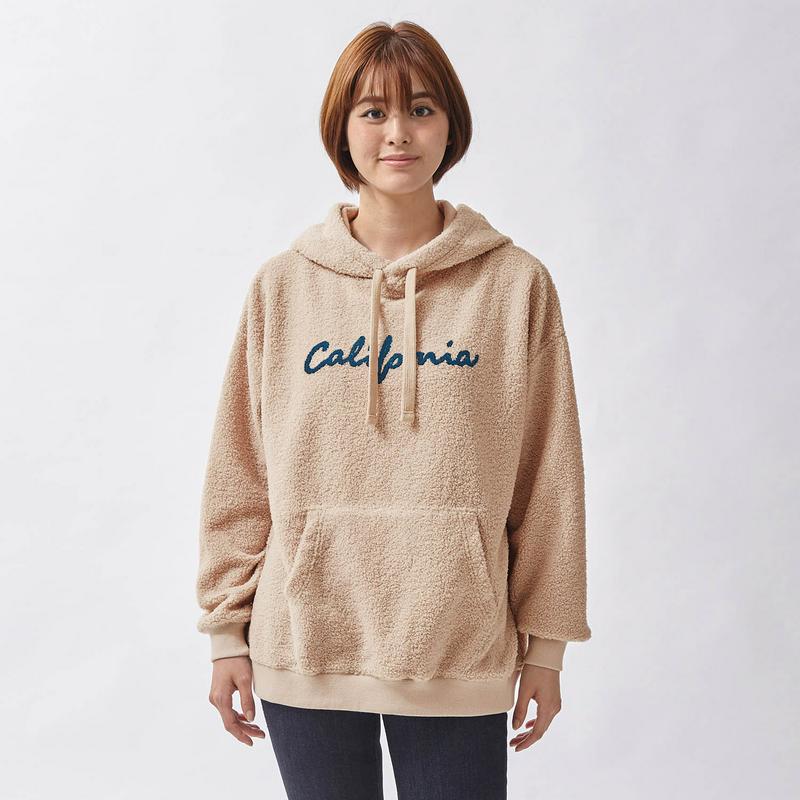 あったか＆体型カバーもＯＫ！ブークレフード付きプルオーバー