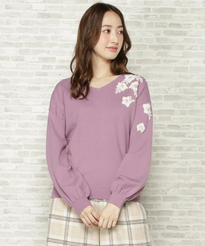 モールハンド刺繍ニット