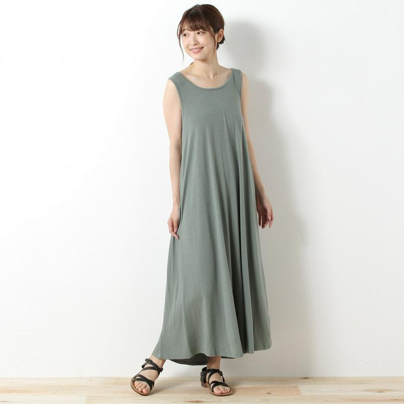 何枚でも欲しい◎ノースリーブマキシワンピース