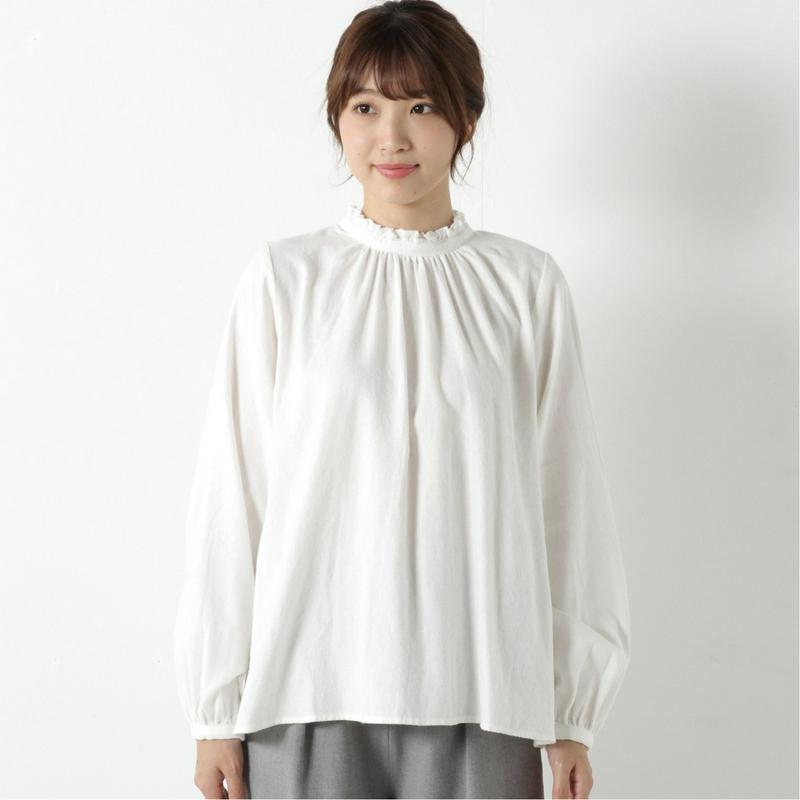 綿ビエラプチハイネックシャツ