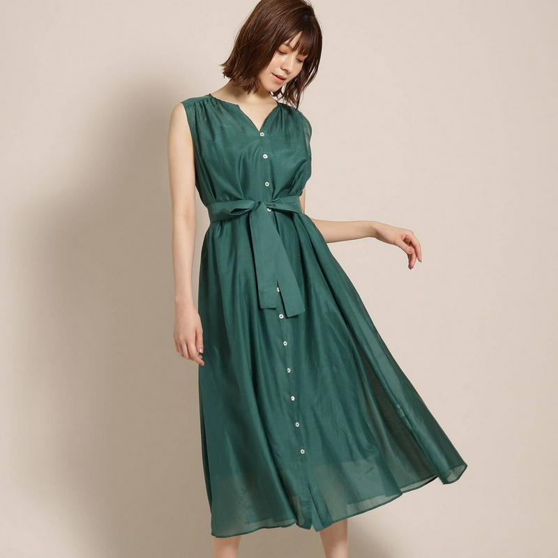 【ＷＥＢ限定カラー・Ｌサイズあり】コットンシルクフレアワンピース