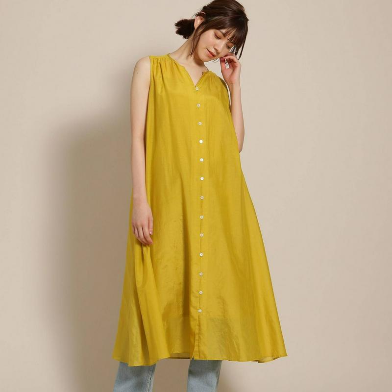 【ＷＥＢ限定カラー・Ｌサイズあり】コットンシルクフレアワンピース
