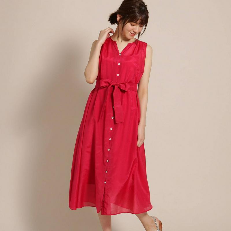 【ＷＥＢ限定カラー・Ｌサイズあり】コットンシルクフレアワンピース