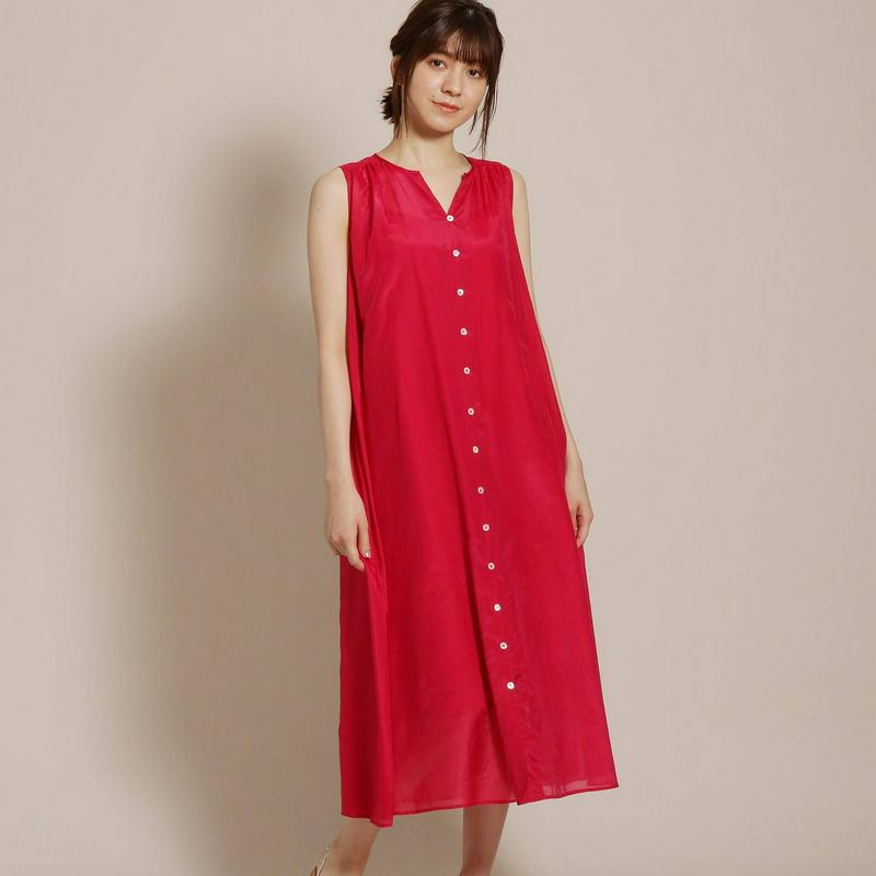 【ＷＥＢ限定カラー・Ｌサイズあり】コットンシルクフレアワンピース
