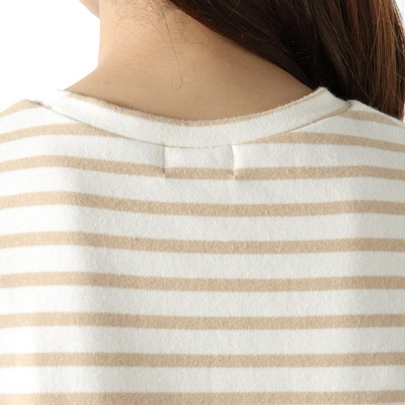 【３／２５（水）で販売終了】もちもちボーダー５分袖Ｔシャツ