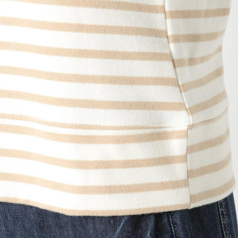 【３／２５（水）で販売終了】もちもちボーダー５分袖Ｔシャツ