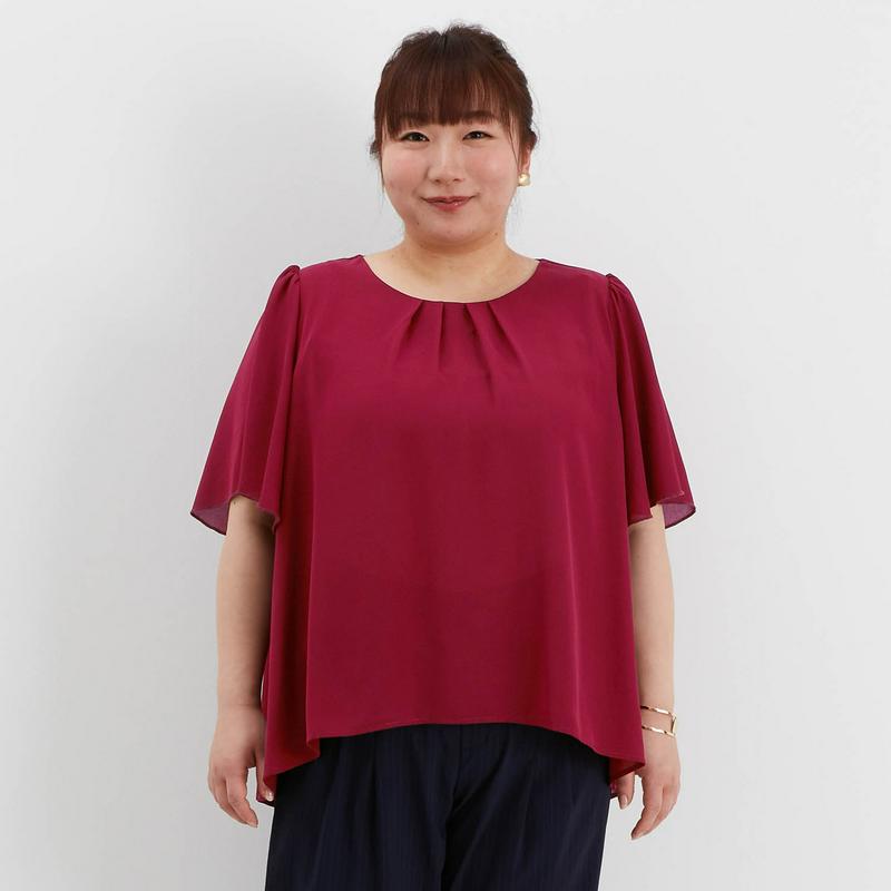 バックシャンデザインチュニック