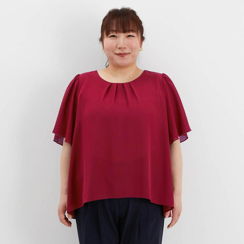 バックシャンデザインチュニック