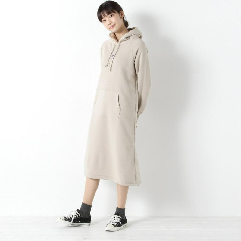 カンゴール裏起毛身頃裏ボアパーカーワンピース（カンゴール/KANGOL）