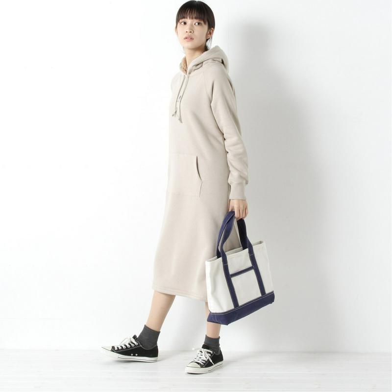 カンゴール裏起毛身頃裏ボアパーカーワンピース（カンゴール/KANGOL）