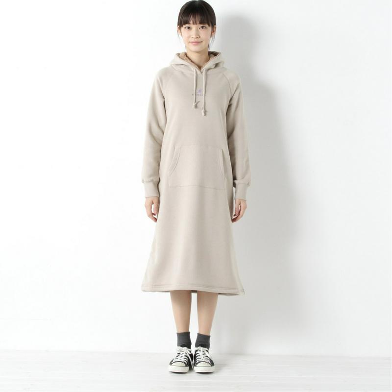カンゴール裏起毛身頃裏ボアパーカーワンピース（カンゴール/KANGOL）