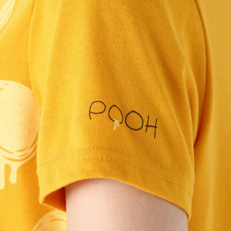 プーさんピグレット半袖ワイドプリントＴシャツ【Ｍ～３Ｌ】