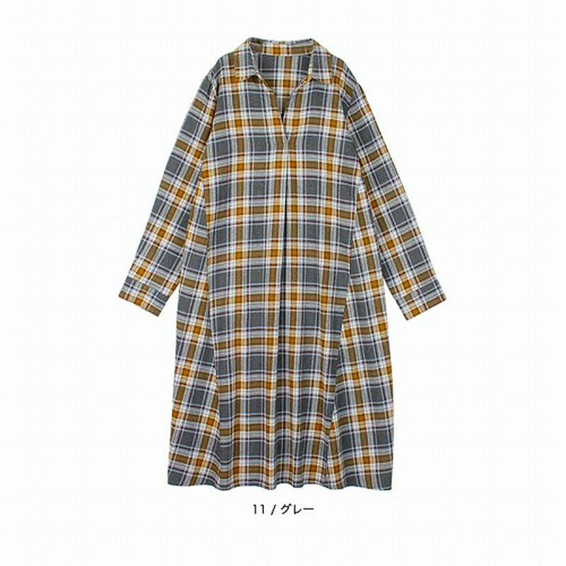 ビエラ起毛チェックワンピース【ＬＬ～５Ｌ】