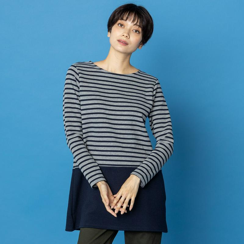 リップル裏シャギー切替チュニック【Ｍ～３Ｌ】