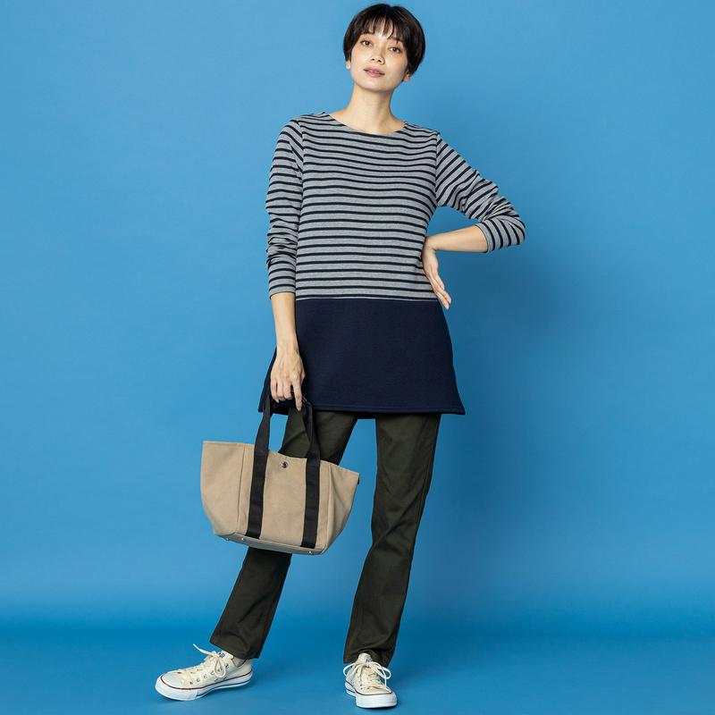 リップル裏シャギー切替チュニック【Ｍ～３Ｌ】
