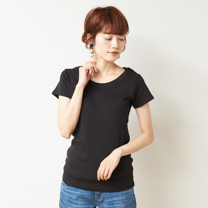 フライス生地でしっかりした綿混半袖Ｔシャツ【Ｍ～４Ｌ】（manoamano／マノアマノ）
