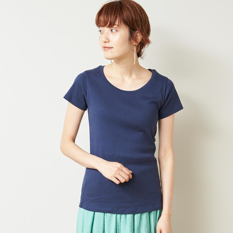 フライス生地でしっかりした綿混半袖Ｔシャツ【Ｍ～４Ｌ】（manoamano／マノアマノ）