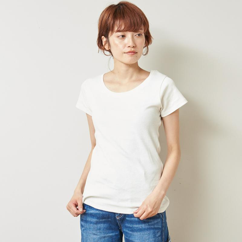 フライス生地でしっかりした綿混半袖Ｔシャツ【Ｍ～４Ｌ】（manoamano／マノアマノ）