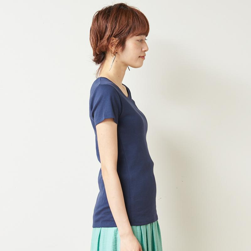 フライス生地でしっかりした綿混半袖Ｔシャツ【Ｍ～４Ｌ】（manoamano／マノアマノ）