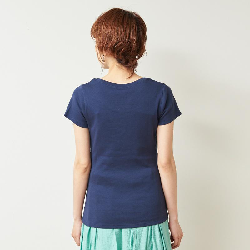 フライス生地でしっかりした綿混半袖Ｔシャツ【Ｍ～４Ｌ】（manoamano／マノアマノ）