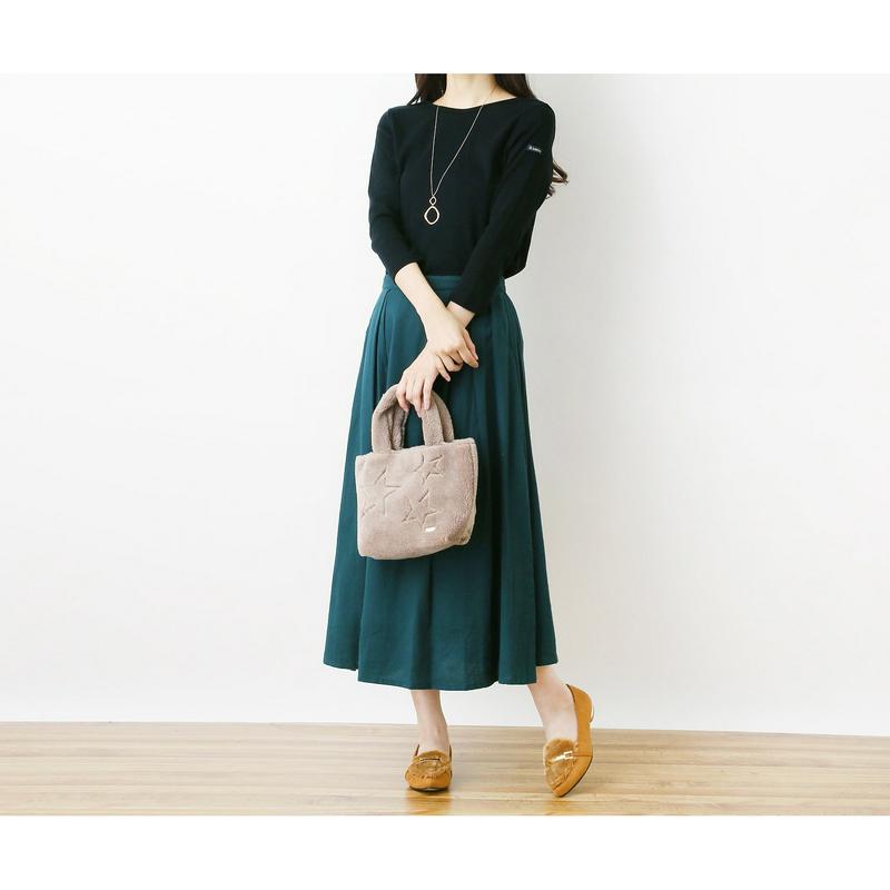 Ｌｅ　Ｍｉｎｏｒ［別注カラー］後ろＶネックボーダーカットソープルオーバー
