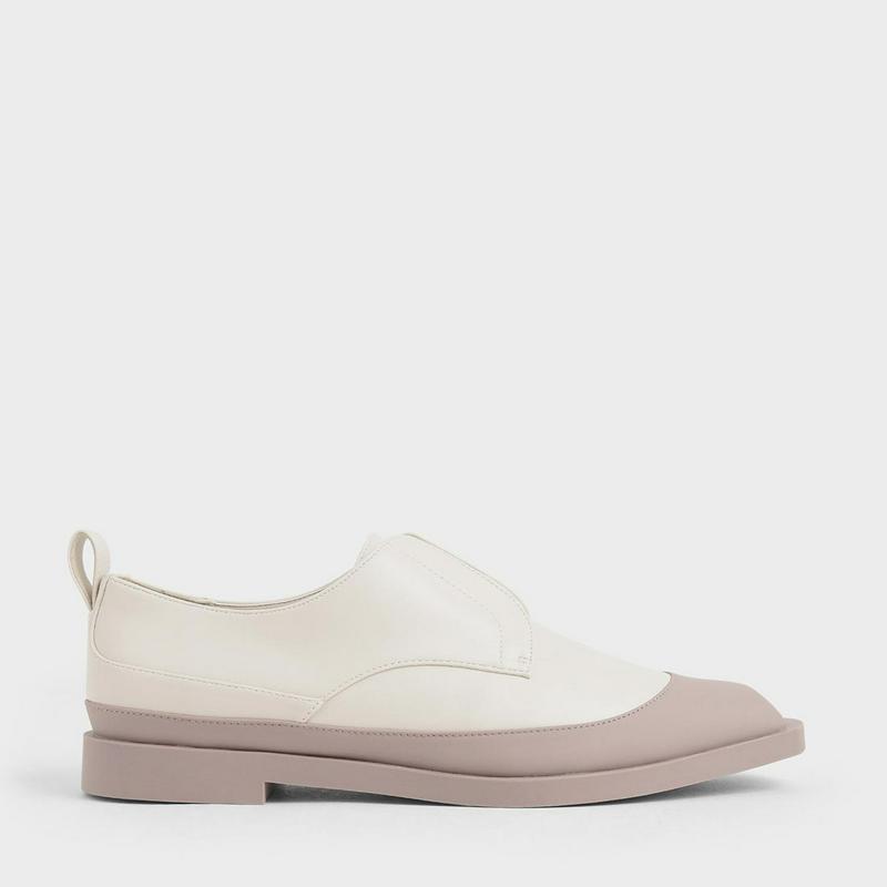 【2019 WINTER 新作】ツートーンローファー / Two-Tone Loafers（Cream）
