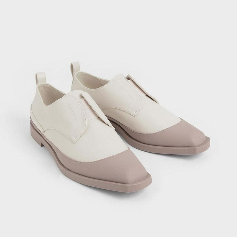 【2019 WINTER 新作】ツートーンローファー / Two-Tone Loafers（Cream）