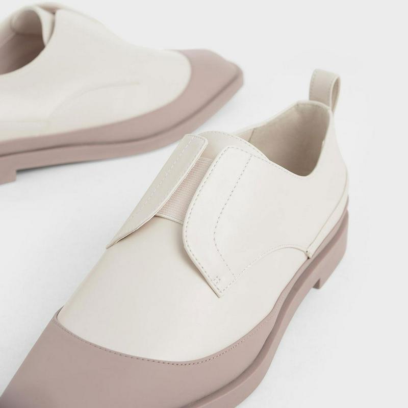 【2019 WINTER 新作】ツートーンローファー / Two-Tone Loafers（Cream）