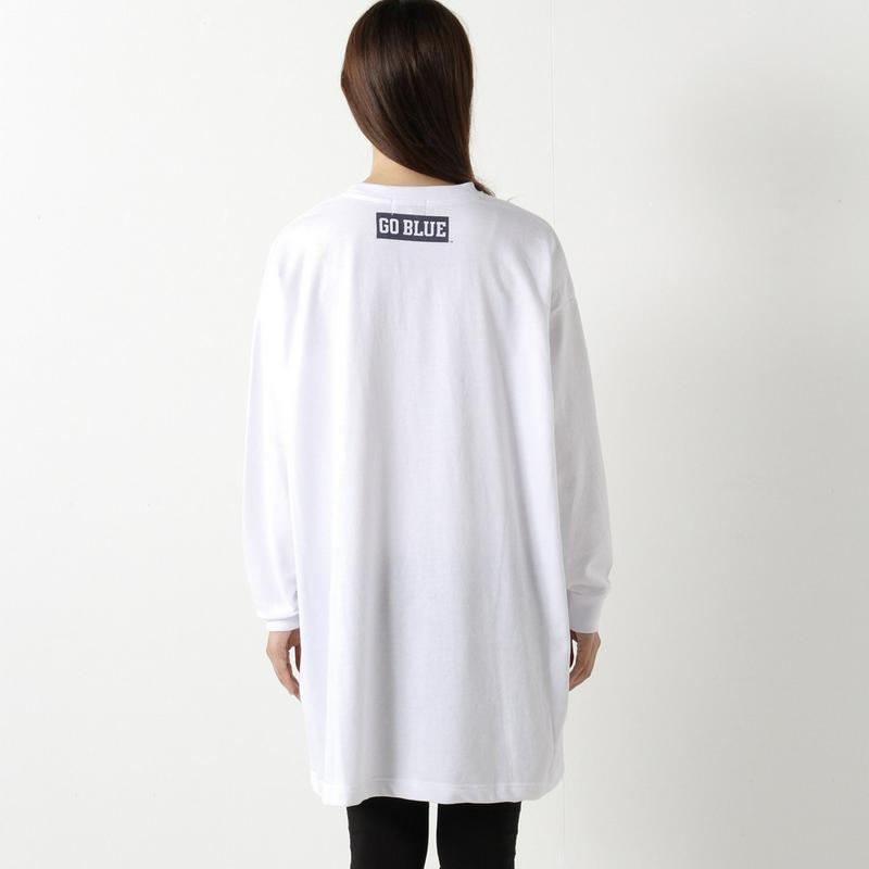 カレッジミニ裏毛チュニックＴシャツ