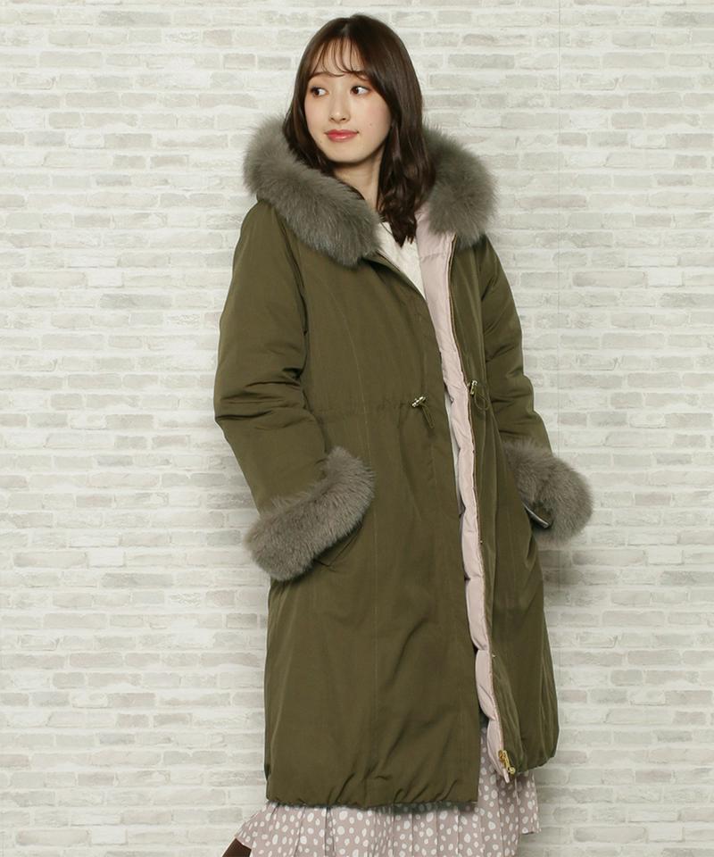 ＦＯＸファーリバーシブルモッズコート