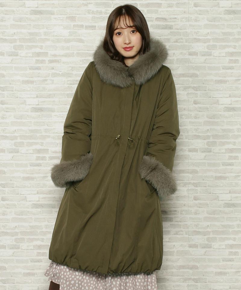 ＦＯＸファーリバーシブルモッズコート