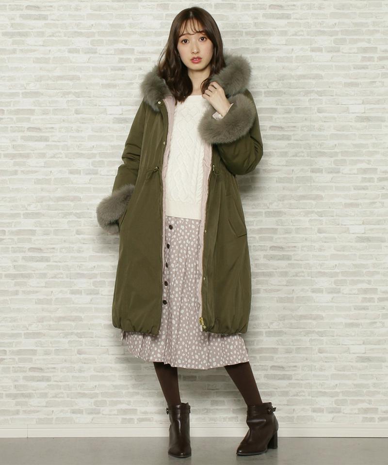 ＦＯＸファーリバーシブルモッズコート