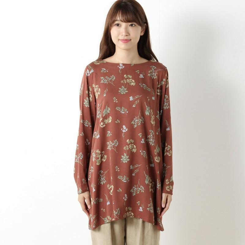 レーヨンツイル花柄チュニック