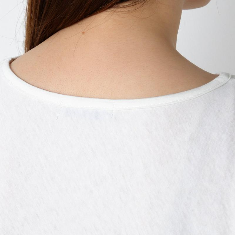 ランダムシルエットのゆったりチュニックＴシャツ